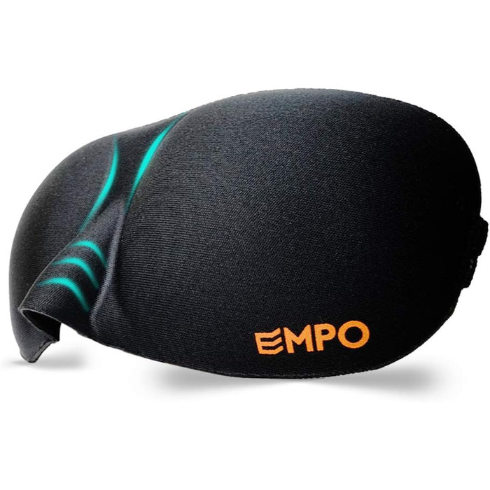 Маска для сну EMPO з м'якої пам'яті (Memory Foam), 3D, з регульованими ремінцями та берушами