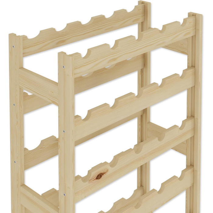 Lenmar Wooden Wine Rack for Bottles, Natural, RW-1, Wine, Bottle Rack, Cellar Rack, Shelves, Bottle Holder (Natural, RW-1-30, 86 x 53 x 25, holds 6 bottles, for 30 bottles)