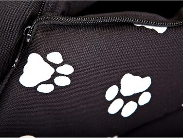 Кімната для собак, ліжко для собак, будиночок для собак, хатинка для собак. R1-R6 (R5 70x60 см, чорний з принтом лапок)
