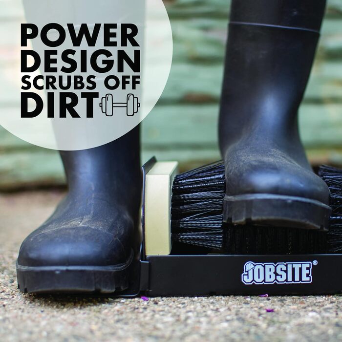 JobSite Extra Wide Boot Cleaner - No Mounting Required - Weather-Resistant, Durable Document
