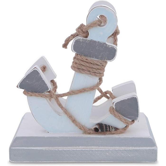 CoTa Global Moonlight Anchor Nautical Wooden Napkin Holder, 5 inches, Coastal Theme, for Tables and Countertops, Decorative Wooden Napkin Holder Kitchen, Cute Beach Decor Table Napkin Holder
