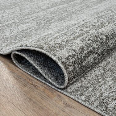 Килим SANAT Oslo для вітальні - сірий, 80x150 см. Сучасний дизайн, підходить для вітальні, коридору, їдальні, спальні, кухні та дитячої кімнати
