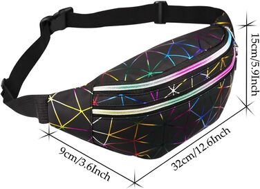 Чоловіча/Жіноча поясна сумка на пояс, бананка з PU шкіри, водонепроникна, чорна