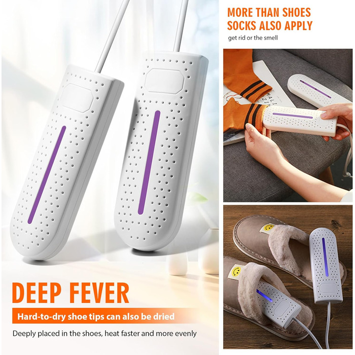 Електричний сушильник для взуття, портативний, 360° сушіння, сушильник для черевиків, антибактеріальний, для гірськолижного взуття, кросівок, шкарпеток, футбольних чобіт
