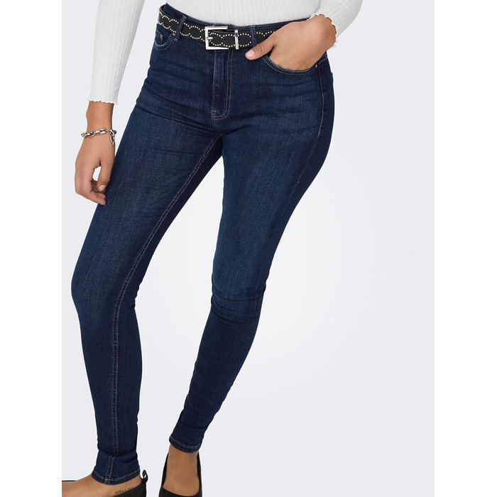 Джинси скінні жіночі ONLY Paola HW Dark Blue Denim 34L