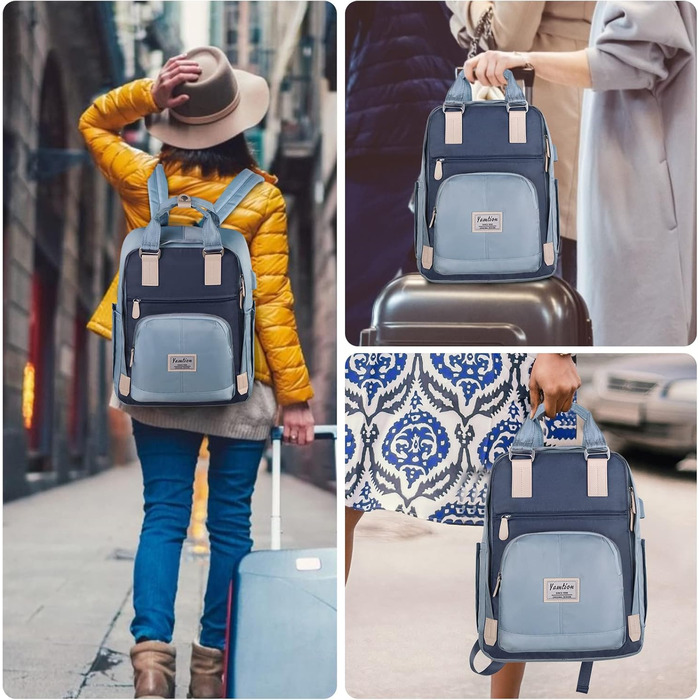 Жіночий рюкзак YAMTION для підлітка, 15.6 дюймів, з відділенням для ноутбука та USB-портом, для школи, університету, подорожей, роботи, офісу, бежевий