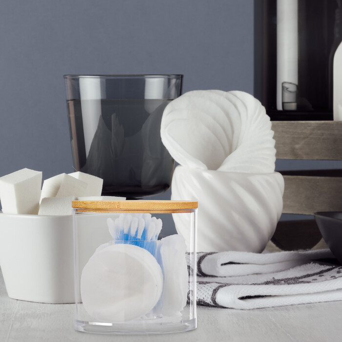 Relaxdays Cotton Swab Storage Set of 3