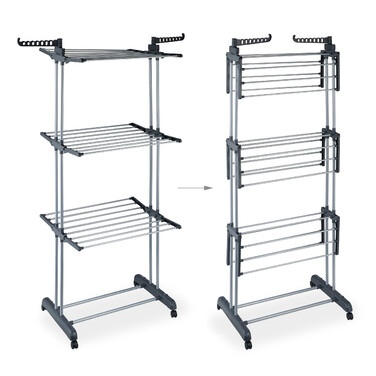 Rolling Clothes Drying Rack - Tower Design