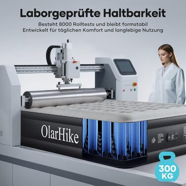 Надувний матрац OlarHike для кемпінгу та дому - 200 x 140 x 46 см (2 особи)