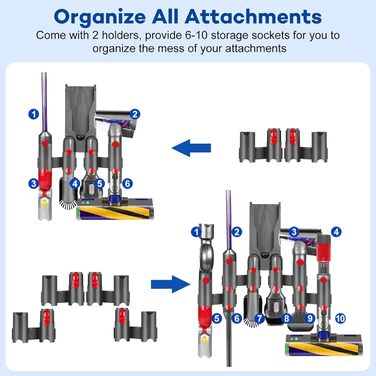 Кріплення для пилососа Dyson V7 V8 V10 V11 V15 Outsize Gen5 - 2 шт.