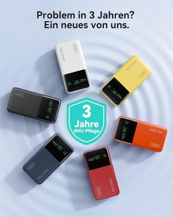 Power Bank INIU 25000mAh 140W: Швидка зарядка для телефону, ноутбука, MacBook, iPad, iPhone, Samsung, Steam Deck. Білий, компактний.