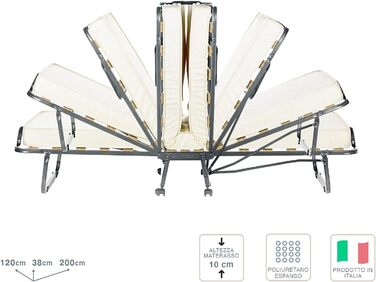 Cortassa XL Comfort Folding Bed with Mattress