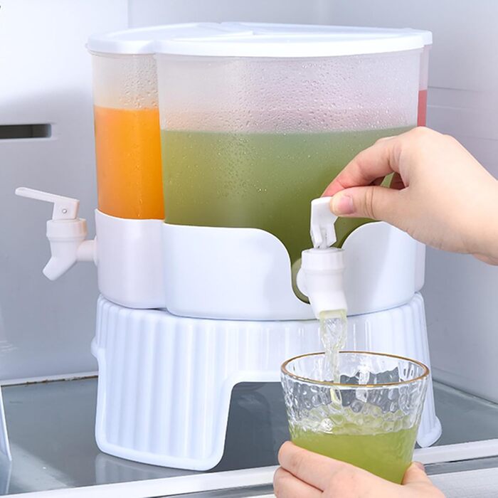Refrigerator juice dispenser, refrigerator, drinks, liquid, beverage, container, leak-proof, juice, tea, water holder, pitcher for wine, lemonade, party, gatherings