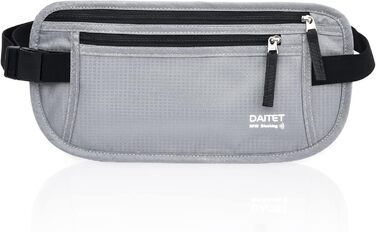 Гендерно-нейтральний RFID-захисний пояс-сумка для чоловіків та жінок, для подорожей та бігу, ширина пояса 3.7 см, сірий