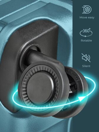 Чохол-валіза на колесах середнього розміру 66 см, розширюється до 75 літрів, з TSA-замком, з поліпропілену, 4 колеса, Collection 04, Ice-blue Metallic