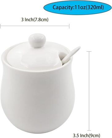Cream-colored ceramic set for cream and sugar, coffee service, sugar bowl with lid and spoon, cream pitcher, creamer