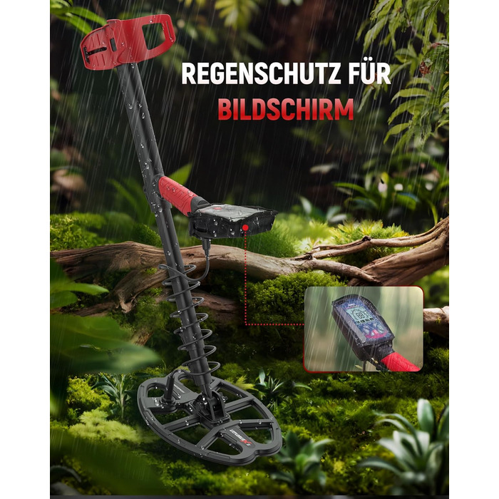 Металошукач KAIWEETS Profi Set: LCD дисплей, водонепроникна котушка, 30см глибина, регулювання чутливості, для дорослих та дітей