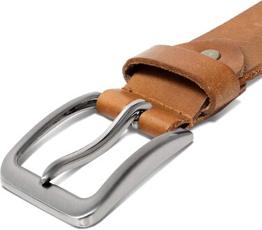 Жіночий шкіряний ремінь ROYALZ Vintage, 38 мм, буйволова шкіра, коричневий, під джинси/костюм, довжина 120 см (розмір 105 см)