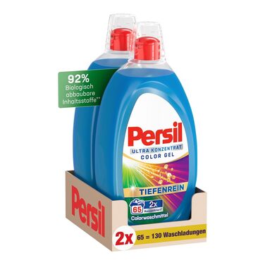 Рідкий пральний засіб Persil Ultra Konzentrat Color для кольорових речей, 2 x 65 прань, з технологією Tiefenrein-Plus проти стійких плям