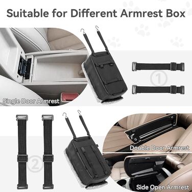 Автокрісло для собак PETSFIT, чорне, для маленьких собак до 5 кг, з захисними гаками