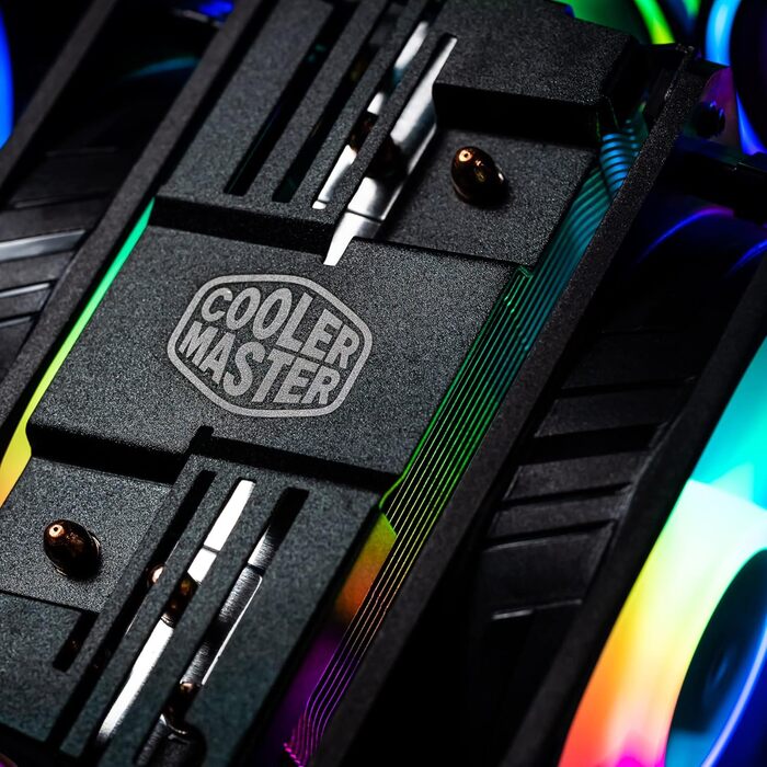 Охолоджувач CPU Cooler Master Hyper 212 LED Turbo ARGB з підтримкою LGA1700, 4 теплові трубки, RGB-вентилятор SF120R
