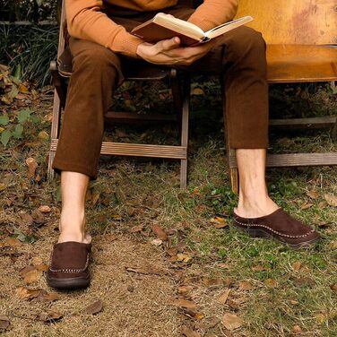 Чоловічі домашні тапочки Zigzagger з мікрозамші та піною з пам'яті, 49 EU, Колір: Коричневий