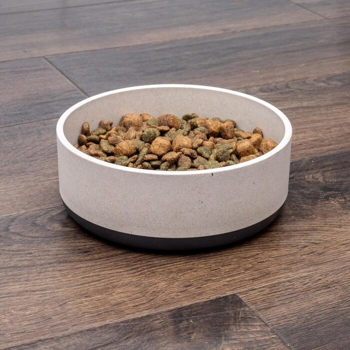 Bamboo & Rubber Dog Bowl - Titan Fuzzl, 22cm, Anti-Slip, Eco-Friendly, Antibacterial, Large 2.5L