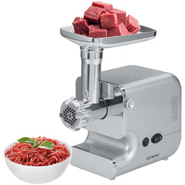 М'ясорубка електрична Bomann FW 6067 CB 1000 Вт з насадками для печива та ковбас, нержавіюча сталь