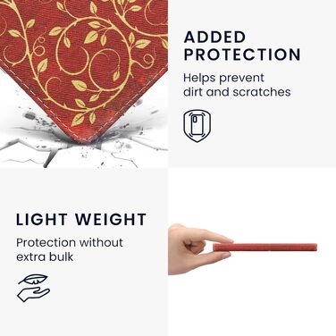 Чохол-книжка kwmobile для Tolino Vision 1/2/3/4 HD - Чохол для eReader з малюнком метеликів, рожевий, білий, жовтий, оранжевий, червоний