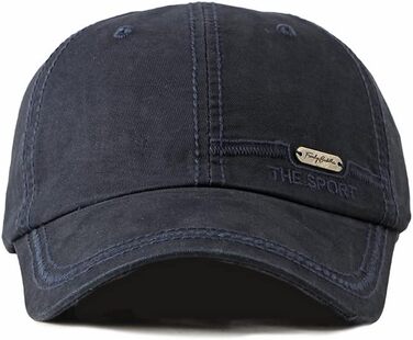 Бейсболка YAMEE з деніму для чоловіків та жінок, унісекс, для спорту, риболовлі, кемпінгу, один розмір (темно-синій)