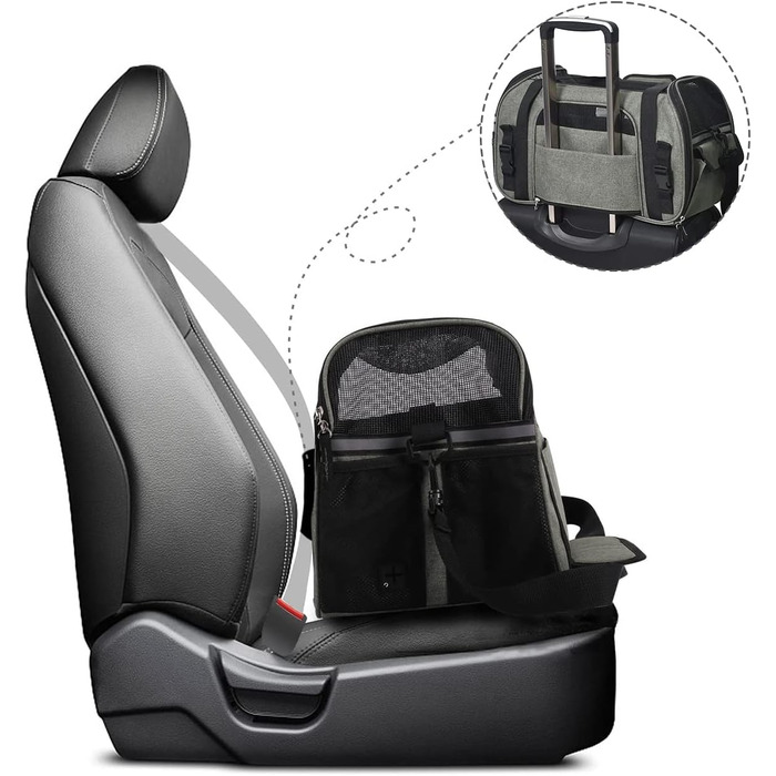 Переносна переноска для тварин Jespet, м'які стінки, для котів та цуценят, 17' x 9' x 11.5', блакитна