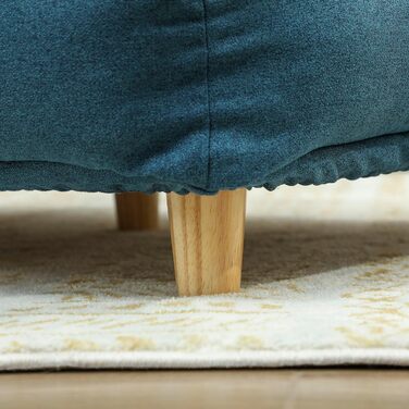 Диван для собак PawHut - зручне ліжко для домашніх тварин з підлокітниками, на дерев'яних ніжках, 96 x 66 x 24 см, темно-синій