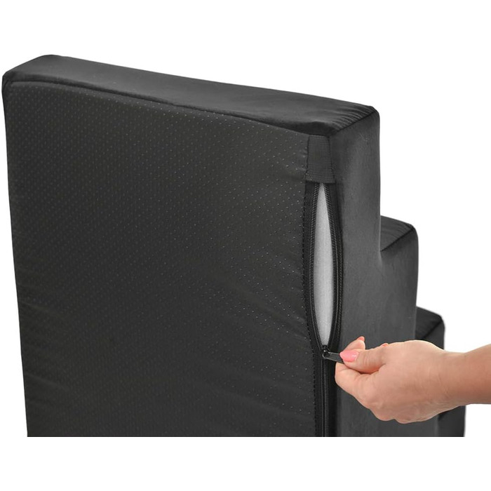 Сходинка для собак та котів, 40 см, 4 сходинки, велюр, чорний колір | Сходи для тварин на ліжко та в авто