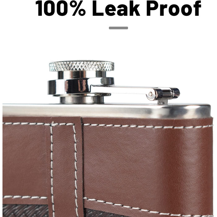 Чоловічий фляга LH HOME 237 мл з нержавіючої сталі 304, подарунковий набір з воронкою та стаканами, чорний (A)