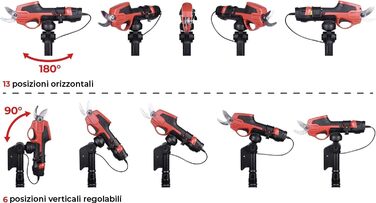 STREND PRO Battery-Powered Electric Pruning Shears Telescopic | for easy garden and tree pruning | max. 22mm, 170cm long telescopic handle geared pruning shears | 1 x 7.2V battery included | cordless shears, tree shears