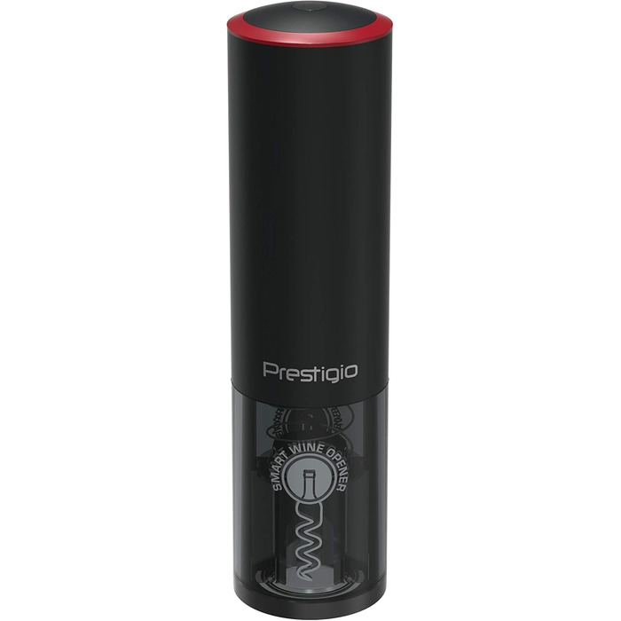 Premium Electric Corkscrew - with Charging Station - Integrated Foil Cutter - Packaged in a High-Quality Gift Box - Black/Silver (Lugano - Matte Black)