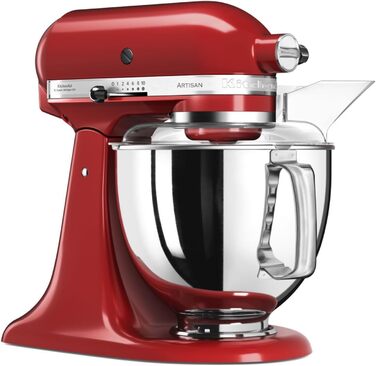 Кухонний комбайн KitchenAid Artisan Empire Red: тістоміс, блендер, насадки, 4.8 л, 2 чаші з нержавіючої сталі