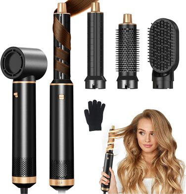 Автоматичний стайлер для волосся 5-в-1: Airstyler, локкенстаб, термощітка, фен-щітка