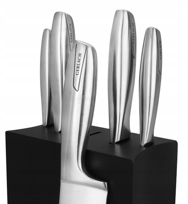 Набір ножів у підставці Gerlach Modern, 5 предметів, чорний блок