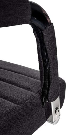 Ергономічне офісне крісло Amadora I з регулюванням висоти, поворотне на 360°, обтягнуте тканиною, міцне, витримує до 120 кг, чорний колір, тканинне покриття