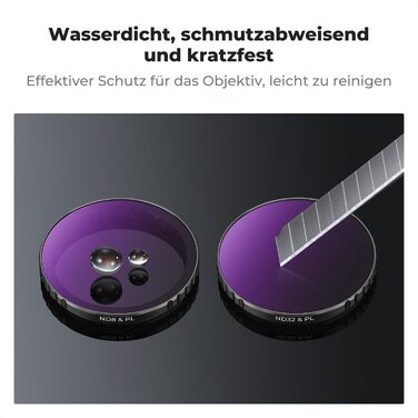 Фільтри ND/PL K&F Concept для DJI Osmo Action 4/5 PRO - набір (ND8/PL, ND16/PL, ND32/PL, ND64/PL)