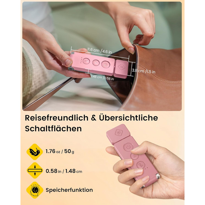 Світлодіодна кліпса для читання Glocusent 12 LED з затискачем, рожева: лампа для книги в ліжко, 5 кольорів, 5 рівнів яскравості, 100 годин роботи, для дітей та любителів читати