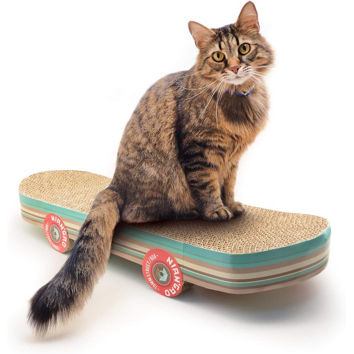 Suck UK Будинок для котів Tank з картону, іграшки для кошенят та лежанка, інтерактивна іграшка для котів, оригінальне аксесуар для котів та подарунок для котів, іграшка для котів для дому або на вулицю (скейтборд)