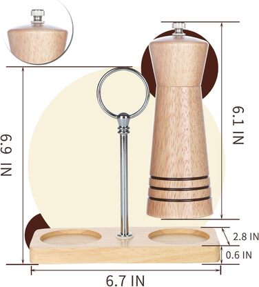 Дзеркальна солянка та перечниця KKC Holz 15 см, електричний набір (E-set)