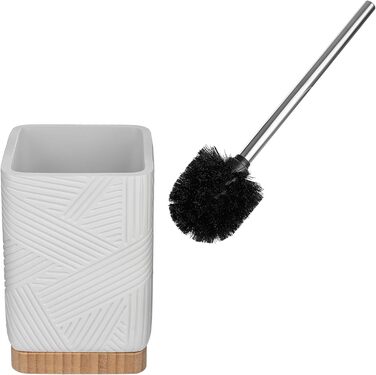 Набір для туалету KADAX: щітка для унітазу з тримачем, квадратна, біла