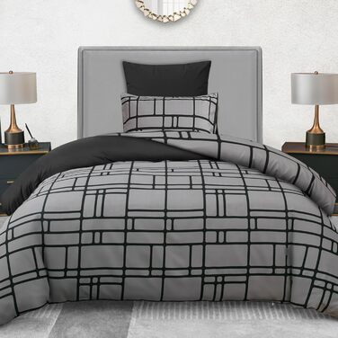 Комплект постільної білизни Pamposh 135x200 (4 шт.) - 2 наволочки 80x80, 2 простирадла 135x200, мікрофібра, сірий, ÖKO-TEX