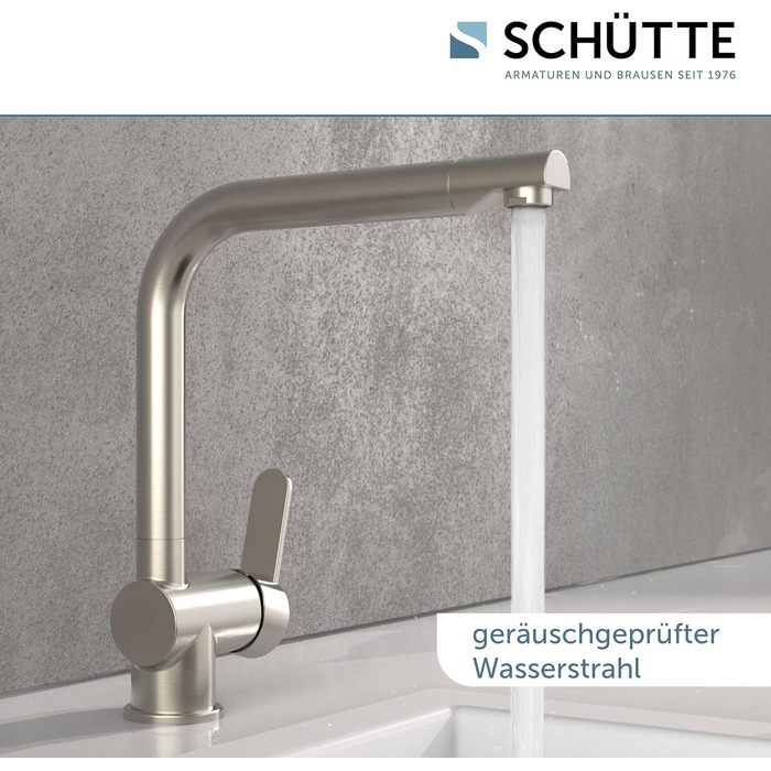 Змішувач кухонний SCHÜTTE RIO 360° з високим виливом, нержавіюча сталь, для однієї/двох раковин