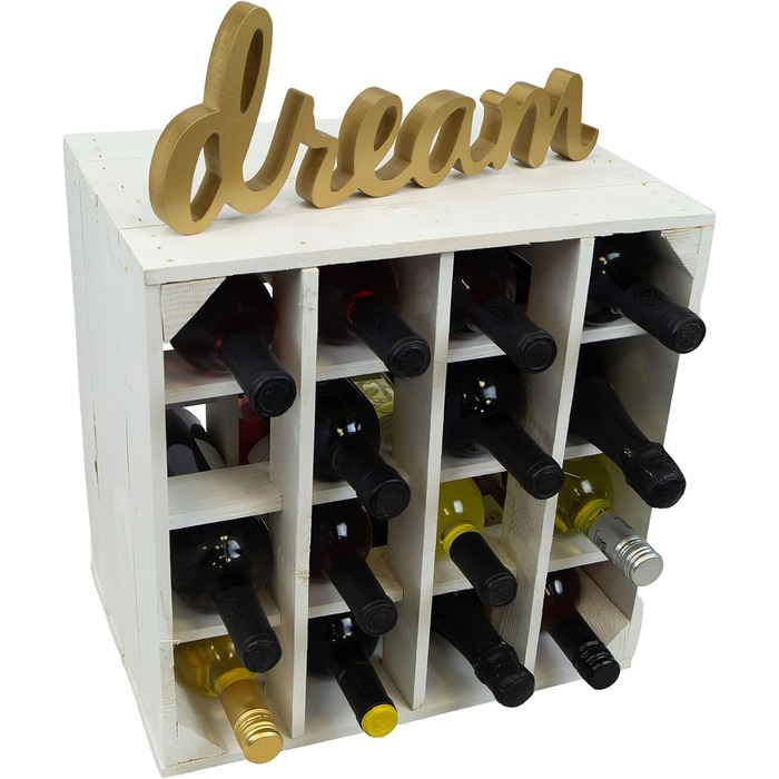 Wine Rack 16 Bottle Size 40x40x27cm Shelf Box Bottle Storage Wine Rack Apple Box/Wine Box (3-Piece Set Wine Rack 16 Bottle White)