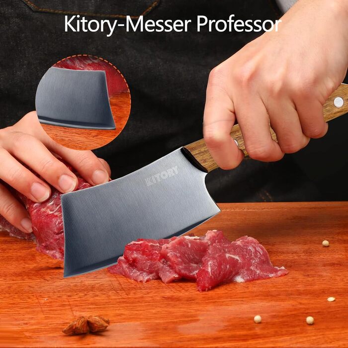 Kitory Mini Hackmesser: багатофункціональний ніж-топірець 10см для китайської кухні, ніж-топірець для стейків, маленький ніж з довгим руків'ям, 2024 подарунок