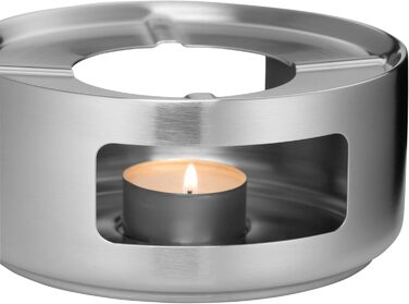 WMF Kult Teapot with trivet, 3-piece, Teapot 1.2l, infuser insert, trivet, Cromargan stainless steel brushed, for hot and cold drinks, 1.2 L, 06.3122.6030